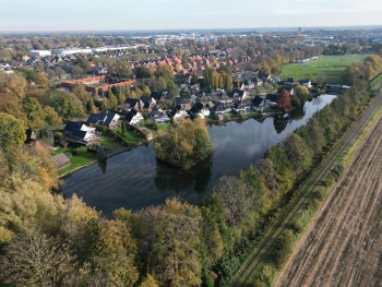 Lucht foto's van de ijsbaan van Hamar in Stadskanaal