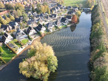 Lucht foto's van de ijsbaan van Hamar in Stadskanaal