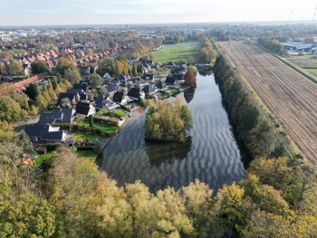 Lucht foto's van de ijsbaan van Hamar in Stadskanaal